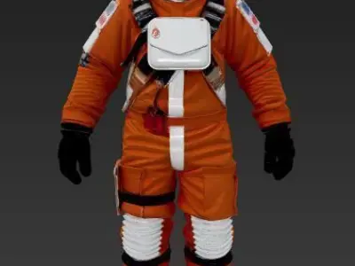 Rocket Man Body and Hands Rigged 3D Model 3D model
