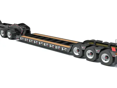 Low Loader Platform Trailer 3D model