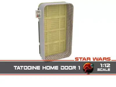 Tatooine home door 1 1-12 scale Blackseries 3D print model
