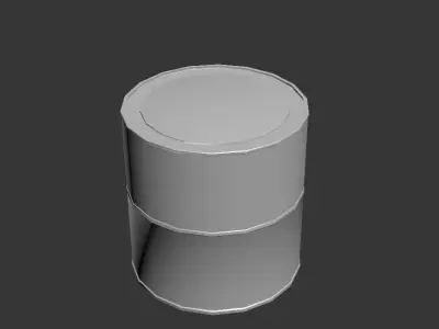 rusty oil tank Low-poly 3D model