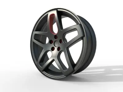 Rim 17 in M3 Low-poly 3D model