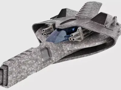 scifi jet  Free 3D model
