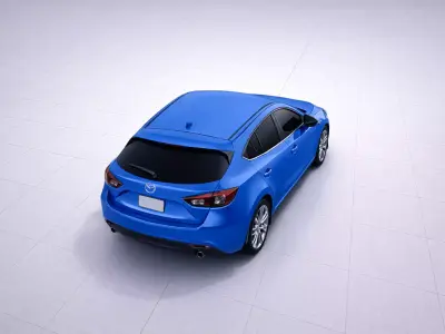 Multi-Purpose Low Poly Hatchback Low-poly 3D model