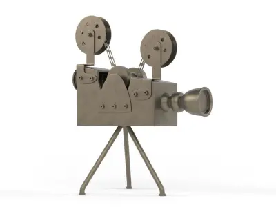 Antique Movie Camera 3D model