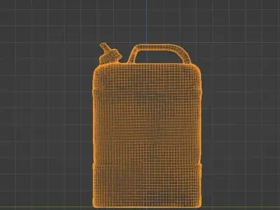 Gasoline Gas Can Red- PBR Textures Low-poly 3D model