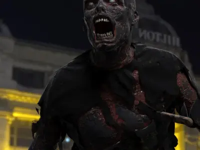 Burned Zombie 3D model