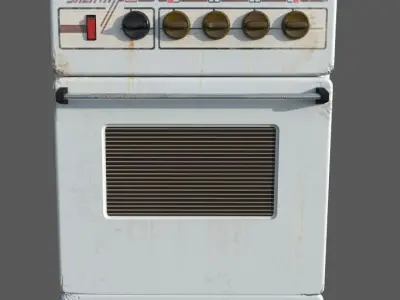 USSR Gas stove Elekta  Free 3D model