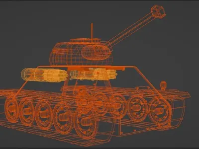 Military War Tank Free low-poly 3D model