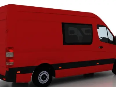 Mercedes Benz Sprinter L2H2 2009 Crew Van UK 3D model