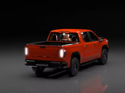 Heavy Duty OffRoad Pickup Truck Rigged 3D Model   3D model