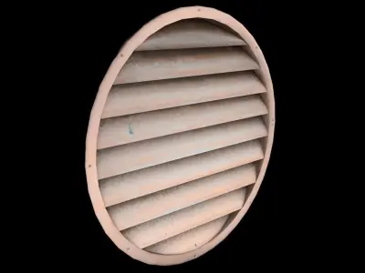 Set of air vents  Low-poly 3D model
