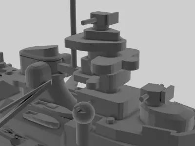 KMS Bismarck - Model for small scale printing 3D print model
