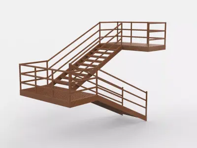 industrial staircase  3D model