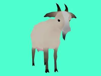 Goat Low Poly Low-poly 3D model