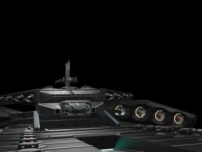 Starship star wars battlecruiser 3D model
