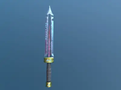 sword for Game Low-poly 3D model