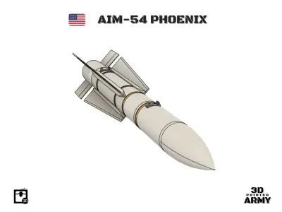AIM-54 PHOENIX - 3D printed Missile for aeromodelling  3D print model