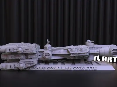 CR90 Space Ship 3D Print STL File for 3D Printing - Digital File 3D print model