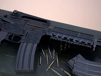 Colt M4 Carbine  Low-poly 3D model