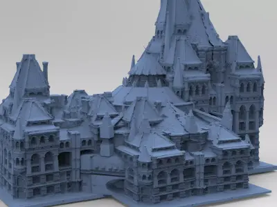 Minister for magic Grand Town Kit bash 2 3D model