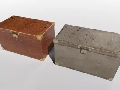 Old trunk Low-poly 3D model
