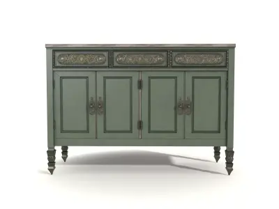 sideboard distressed Low-poly 3D model