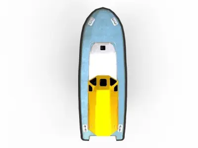 pilot boat Low-poly 3D model