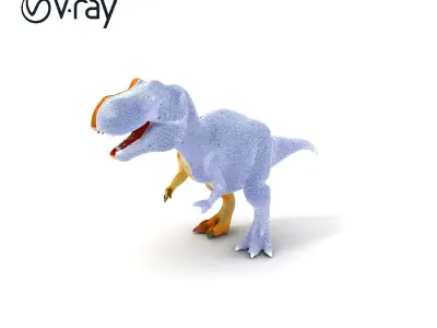 TRex Dinosaur Model Pack with Detailed Textures Low-poly 3D model