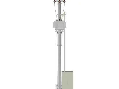 952 concrete pillar transformer station Free 3D model