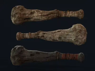 Cyclops Giant Club Low-poly 3D model