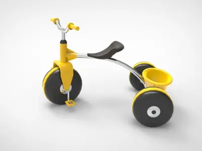 Kids Bicycle  Low-poly 3D model