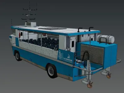 Amphibious Ferry Tatihou III 3D low-poly Low-poly 3D model
