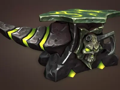 Undead anvil Low-poly 3D model