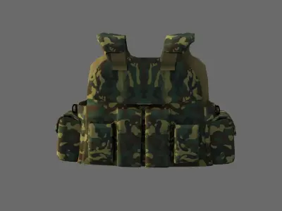 Bullet Proof Vest -Low Poly - Game Ready - PBR Low-poly 3D model