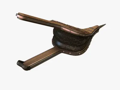 Peltry sword with metal handle 3D model