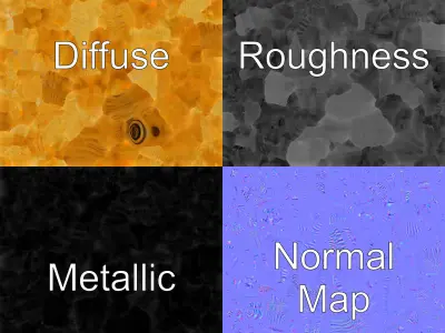 Branching Coral Textured Surface Model Pack Low-poly 3D model