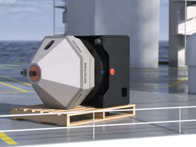 Oceanographic Sensor Unit on Wooden Pallet 3D model