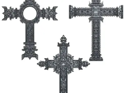 3 Christian cross V 08 3D model