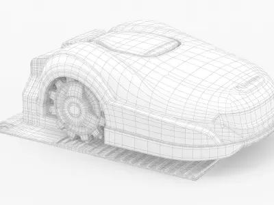 Robot Lawn Mower Robomow RK4000 Pro with charger 3D model