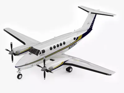 Beechcraft King Air 200 3D model purchase