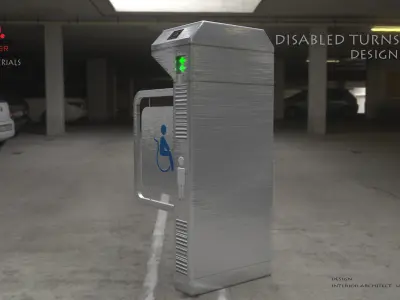 DISABLED  Turnstile 3D model  Low-poly 3D model