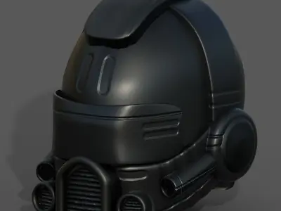 Helmet scifi military combat 3d  Low-poly 3D model 2
