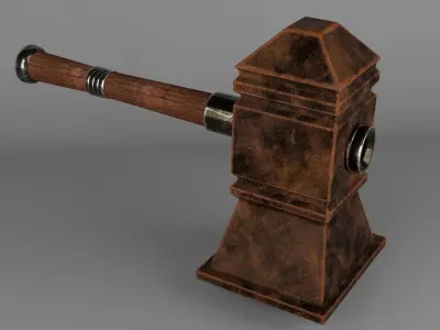 Fantasy hammer Low-poly 3D model purchase