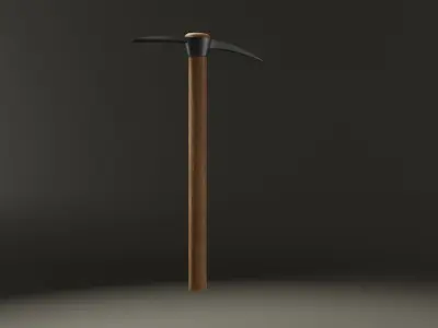 Low Poly Pickaxe  Free 3D model