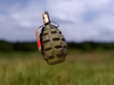 Grenade F1 PBR Textures Low-poly 3D model Low-poly 3D model