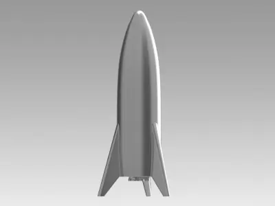 SpaceX Starship Mars Rocket BFR 3D model