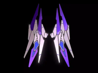 Robot Wings Low-poly 3D model order
