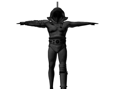 Roman Gladiator Low-poly 3D model