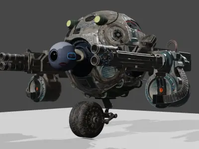 old robot with new head 3D model