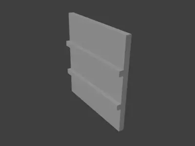 Rusty metal wall Low-poly 3D model